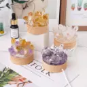 Lampara de Puntas de Cuarzo Cristal