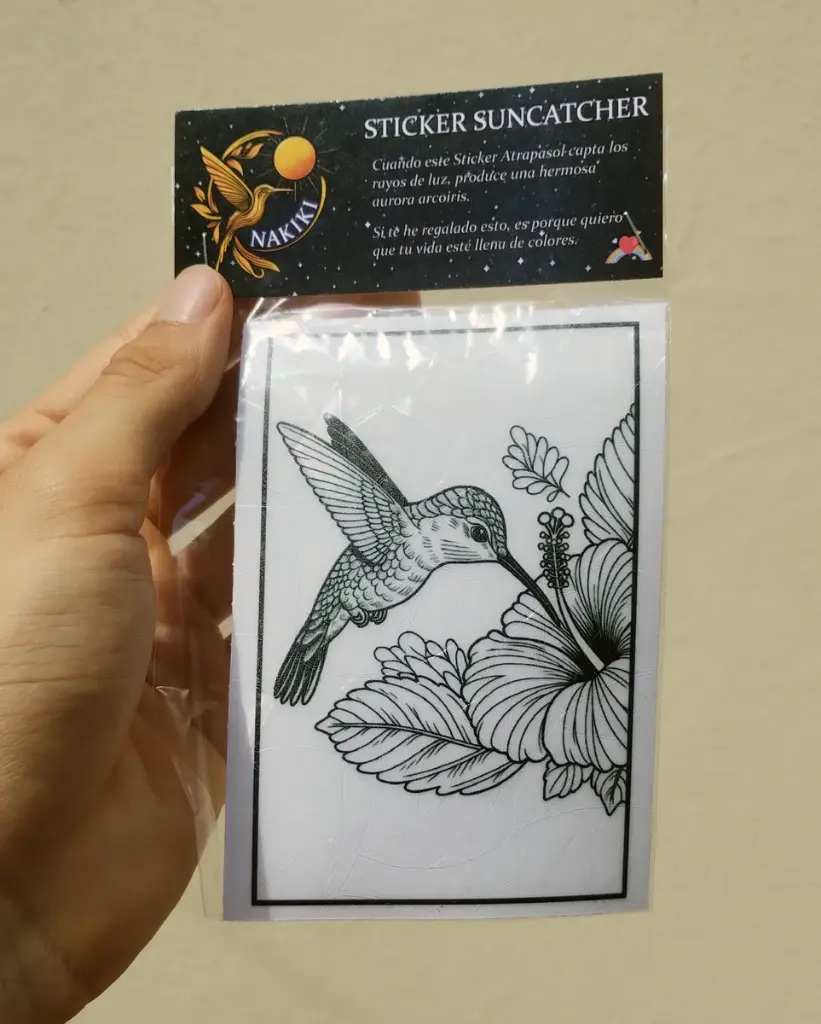 Sticker Suncatcher (Atrapasol) - 001. Colibrí