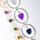 Colgante de Cristales - Los 7 Anillos de chakras (45cm)