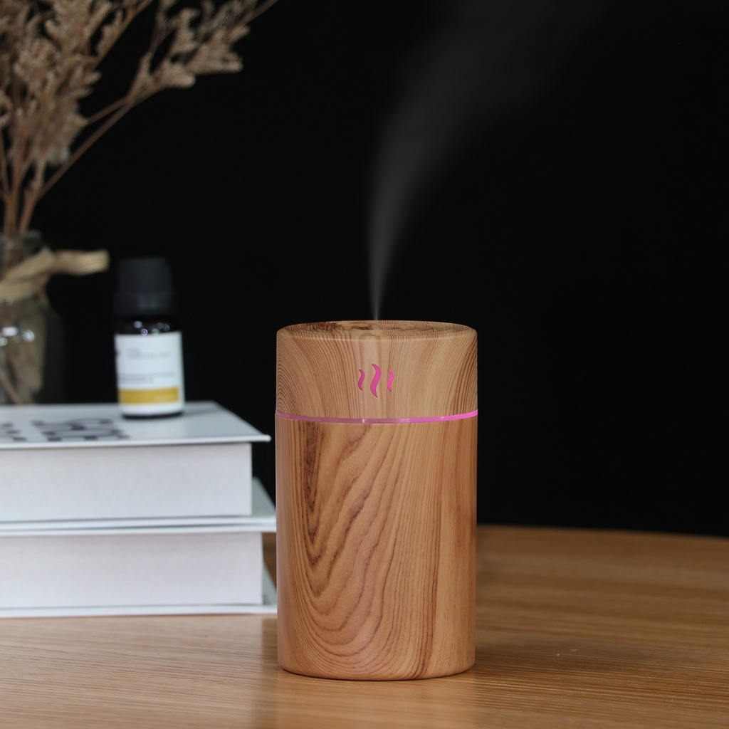 Humidificador USB cilíndrico color madera (Ideal para autos)