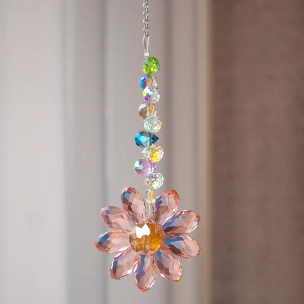 Colgante Atrapasol - Flor de Cristales