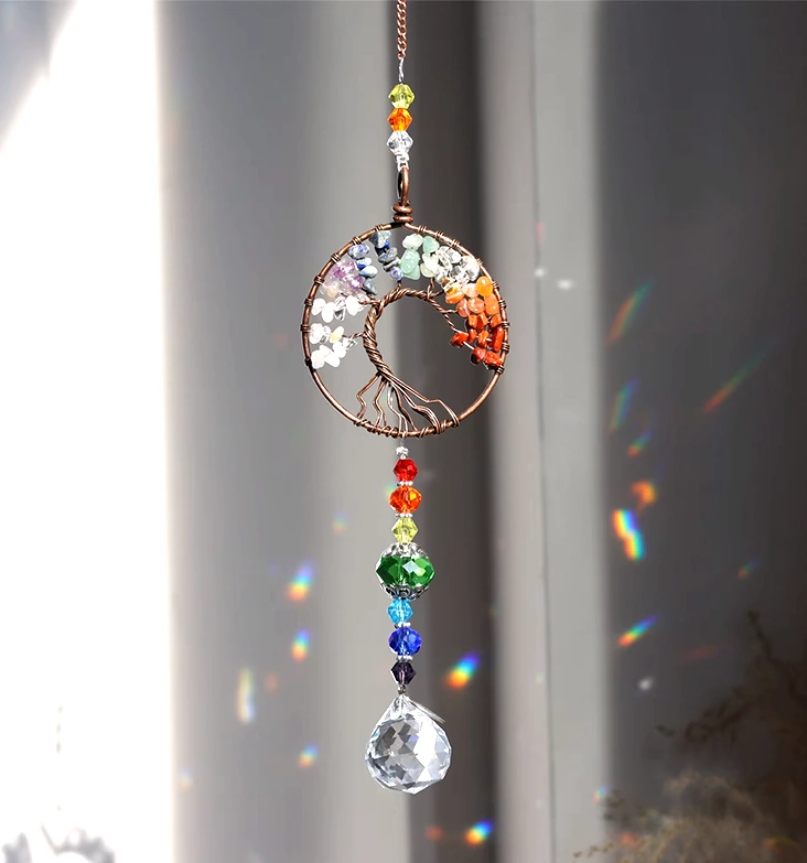 Colgante de Cristales - Arbolito de los 7 chakras