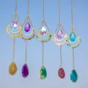 Colgante de Cristales - Gota color con Ágata