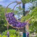 Colgante de Cristales - Luna Semillena Amatista