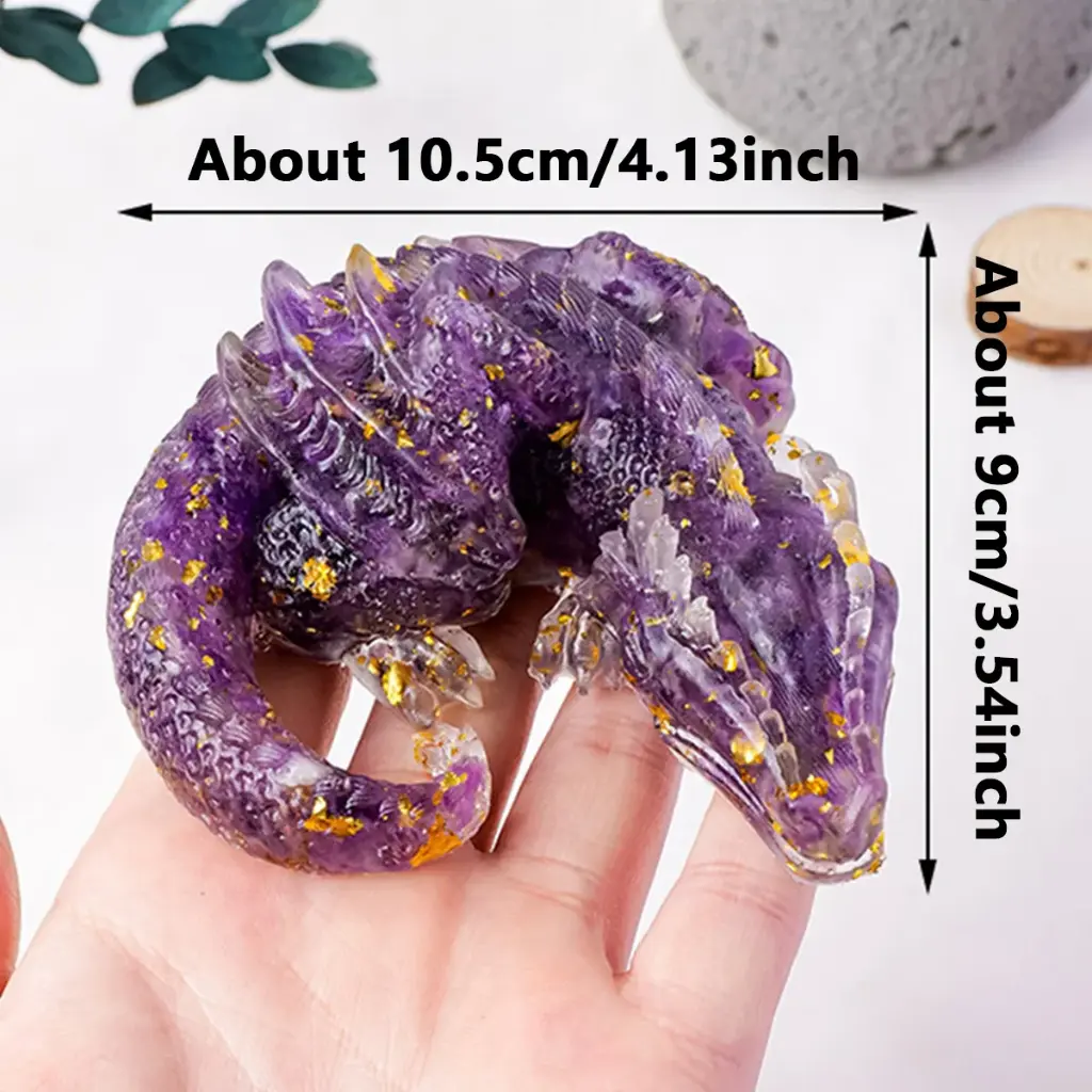 Dragón de Resina y Cristales