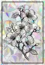Sticker Suncatcher (Atrapasol) - 010. Flores de cerezo (Sakura)