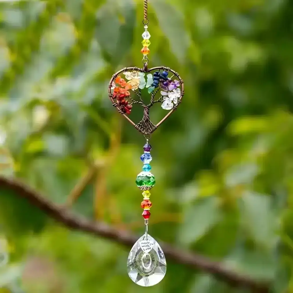 Colgante de Cristales - Arbolito de los 7 chakras - (38x5cm)