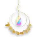 Colgante de Cristales - 2 Circulos con Cristales Citrino