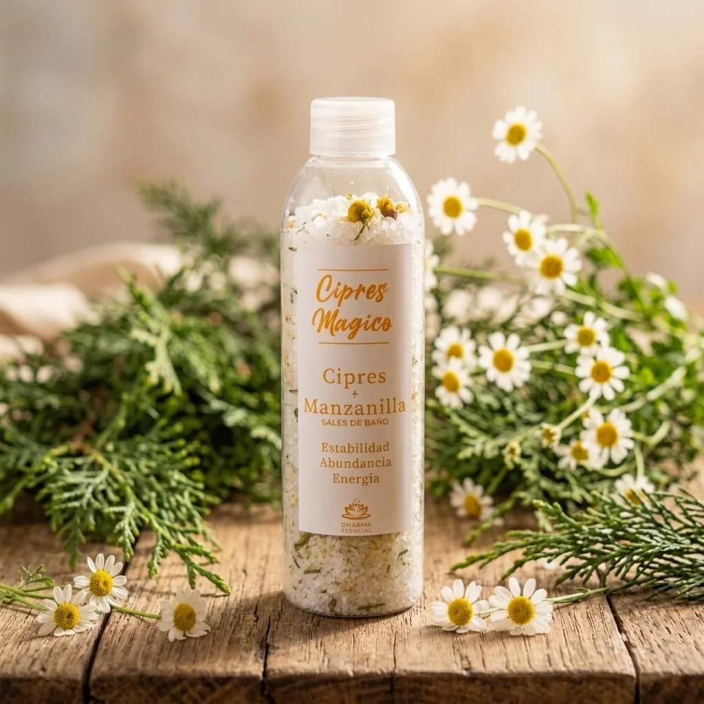 Envase 200ml - Sales de Baño Cipres & Manzanilla