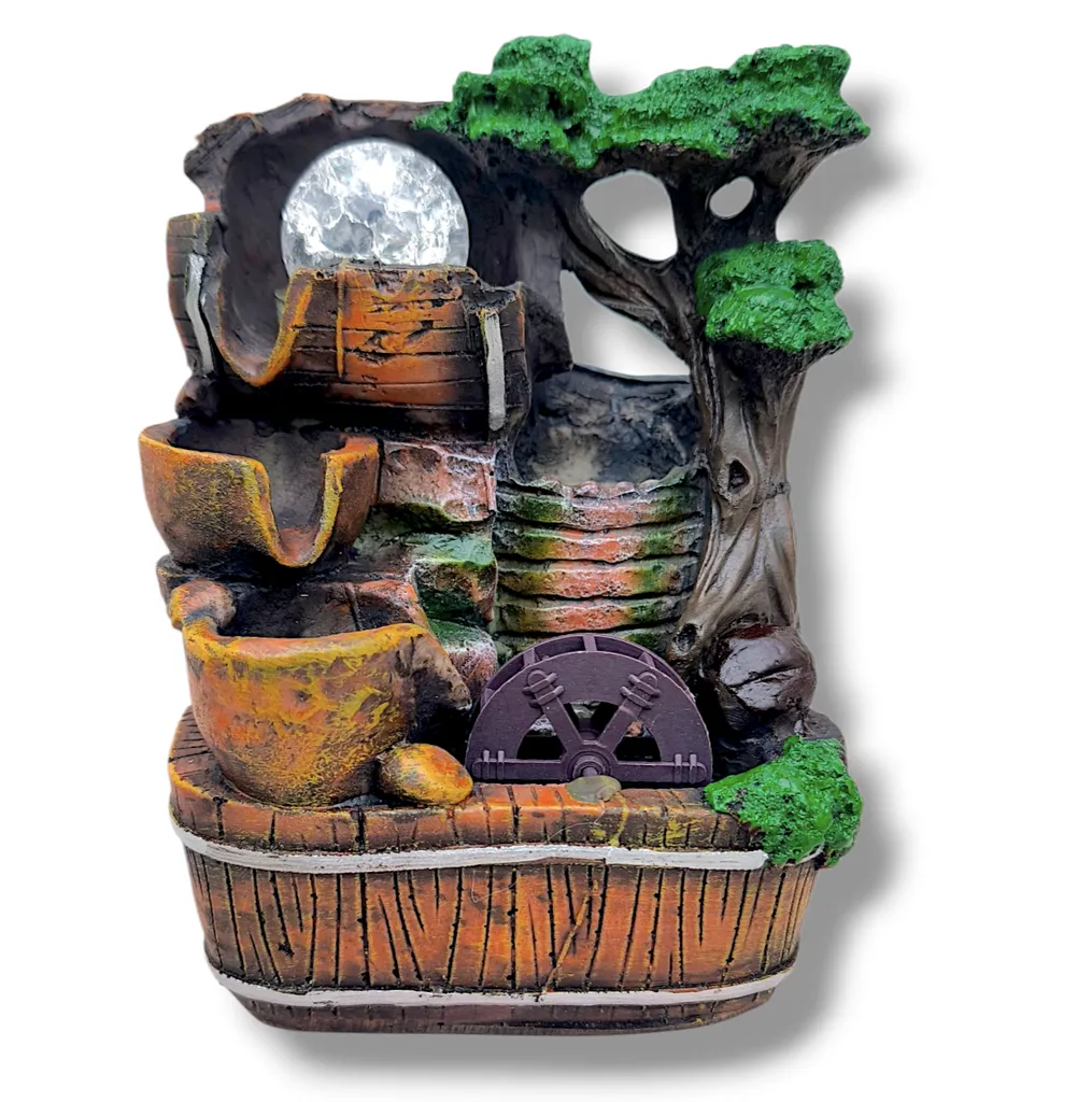 Fuente de Agua - Paisaje con Arbol (20x13cm)