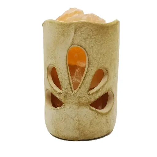 Lámpara de Sal Vaso de pétalos 10x10cm