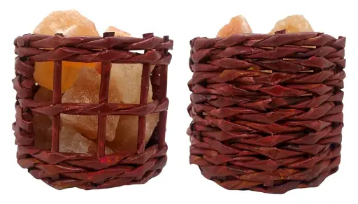 Lámpara de sal N°14 ventanas con fondo 8x9cm