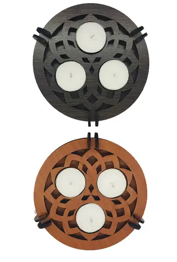 Portavela Triple Circular (Con Velas Incluidas)