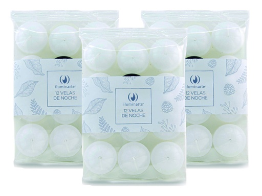Velas de noche x12 Iluminarte