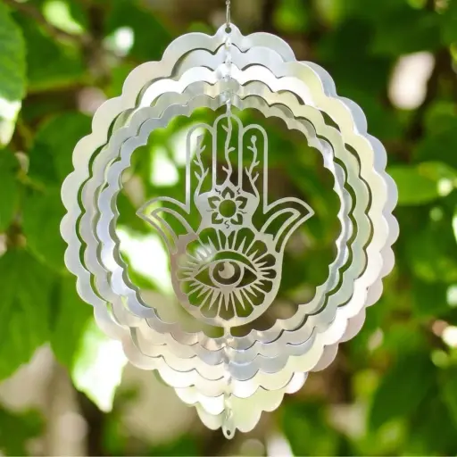 [WINA20-009] WindSpinner 20cm - Mano Fátima (Acero Inox.)