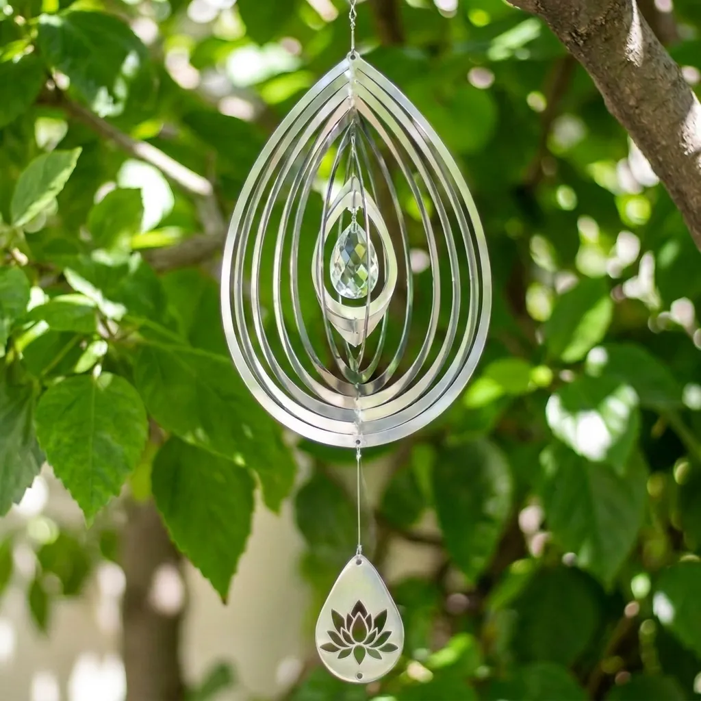 [WINAP-103] WindSpinner Premium 21x31,5cm - Gota Cristal (Acero Inox.)