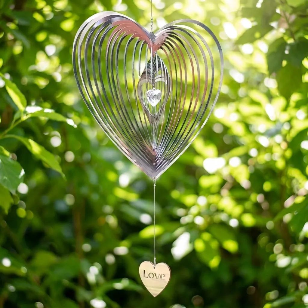 [WINAP-104] WindSpinner Premium 34x32cm - Corazón Puro (Acero Inox.)