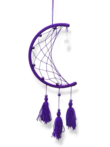 Atrapasueños - Luna con péndulo (Aro 18cm)