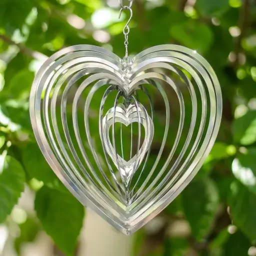 [WINA20-016] WindSpinner 20cm - Corazón (Acero Inox.)