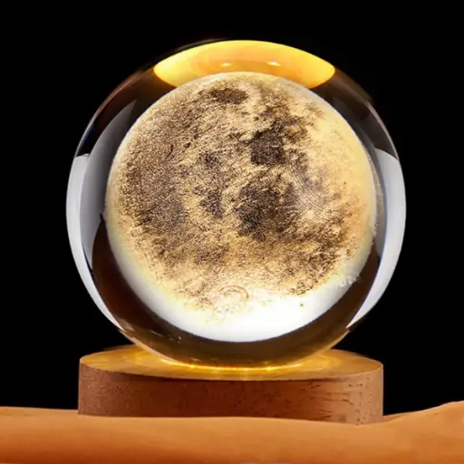 [IMP-146] Lampara Esfera de Vidrio - Luna Llena (6cm)