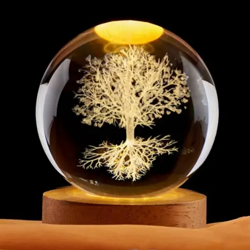 [IMP-130] Lamp. Esfera de Vidrio - Árbol de la vida (6cm)