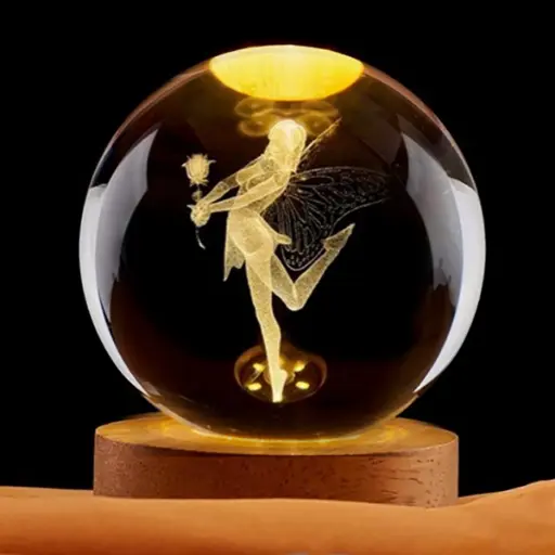 [IMP-141] Lamp. Esfera de Vidrio - Hada (6cm)