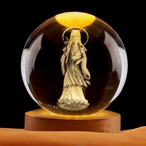 [IMP-143] Lamp. Esfera de Vidrio - Kwan Ying (6cm)