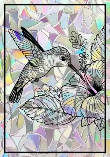 Sticker Suncatcher (Atrapasol) - 001. Colibrí