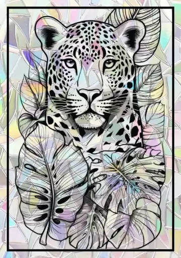 Sticker Suncatcher (Atrapasol) - 003. Jaguar