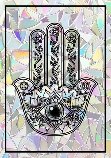 Sticker Suncatcher (Atrapasol) - 053. Mano Fátima