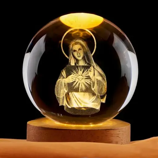 [IMP-231] Lamp. Esfera de Vidrio - Virgen Misericordiosa (6cm)