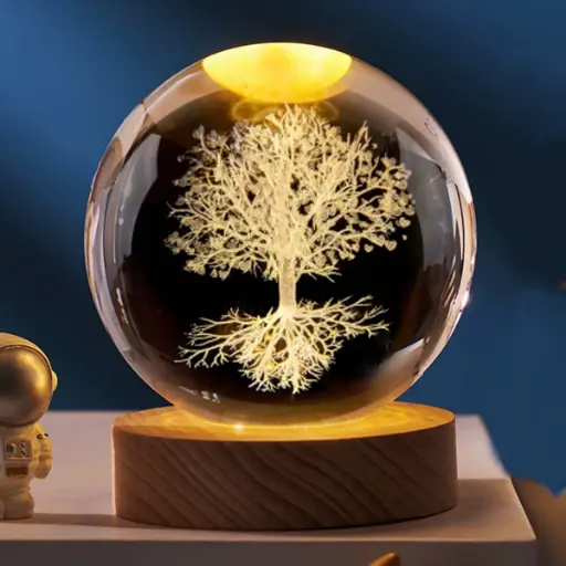 [IMP-131] Lamp. Esfera de Vidrio - Arbol de la vida (8cm)