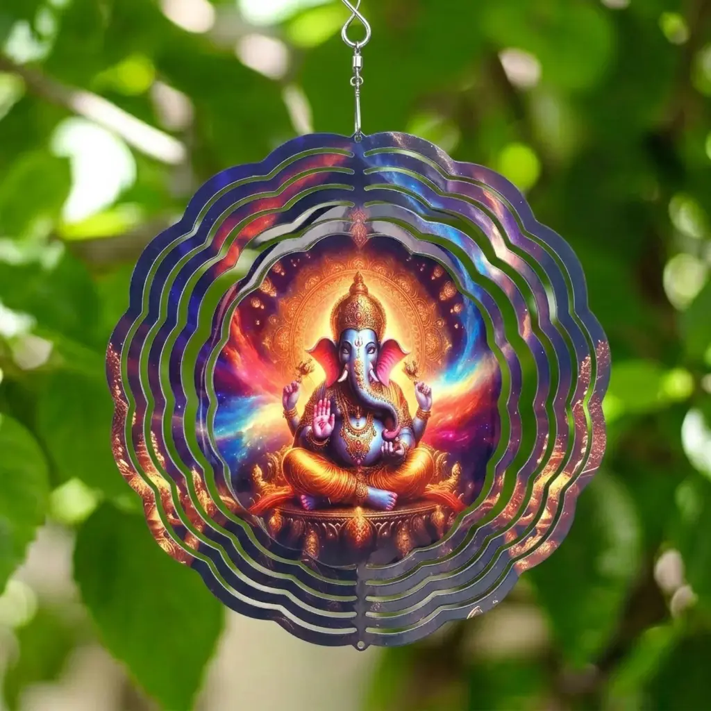 [WINS20-007] Windspinner 20cm NUEVOS - Ganesha (Pintado ambos lados)