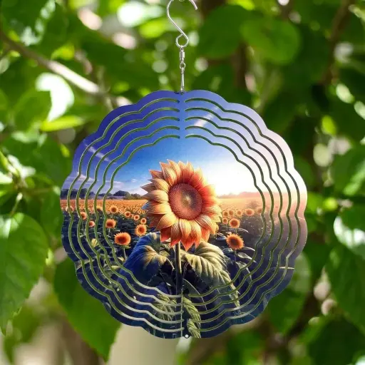 [WINS20-008] Windspinner 20cm NUEVOS - Girasol (Pintado ambos lados)