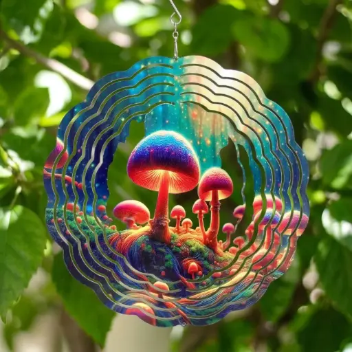 [WINS20-009] Windspinner 20cm NUEVOS - Hongos Mágicos (Pintado ambos lados)