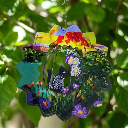 [WINUV30-005] Windspinner Pintado 30cm - Gato en la Naturaleza (Liquidación)