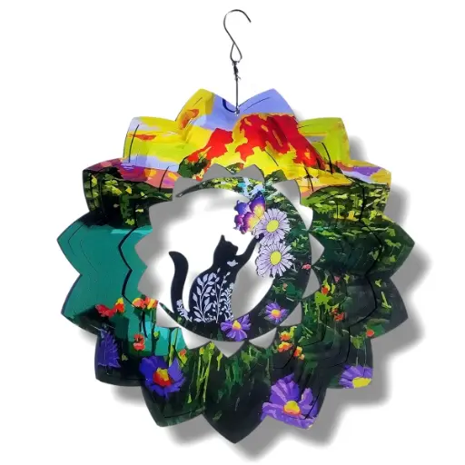 [WINUV30-005] Windspinner Pintado 30cm - Gato en la Naturaleza (Liquidación)