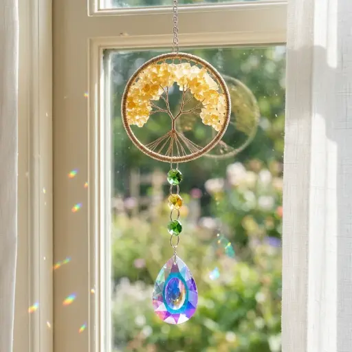 [IMP-056] Colgante de Cristales - Arbol de Citrino 10cm