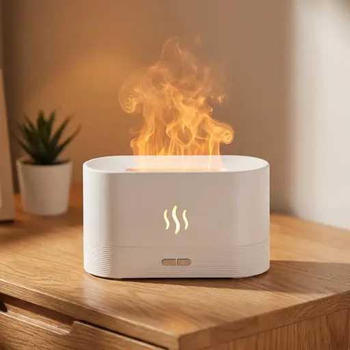 [HUM-011] Humidificador USB Fogata BLANCO (Sin filtro - apto aceites)