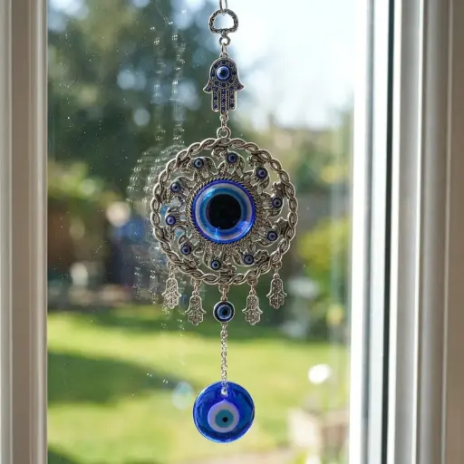 [ONC-065] PROMOX12 - Colgante - Mandala Ojo turco Grande (26x10cm)