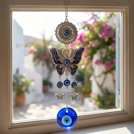 [ONC-068] PROMOX12 - Colgante - Mariposa Grande con Ojo turco (22x7cm)