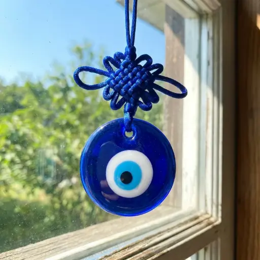 [ONC-069] PROMOX12 - Colgante - Ojo turco con Nudo Infinito (13x5cm)