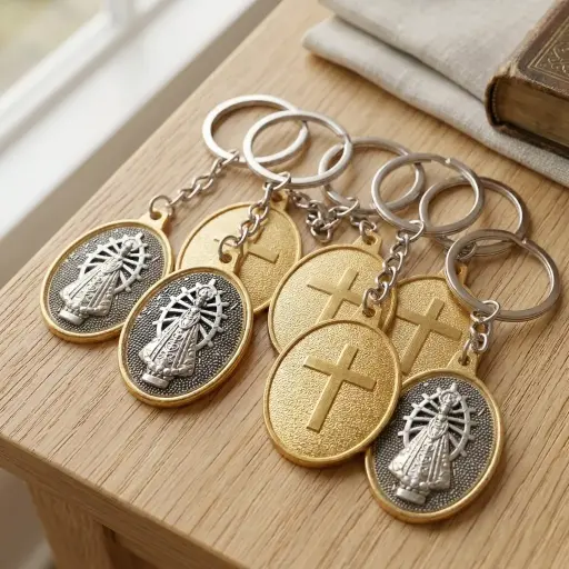 [ONC-061] PROMO X10 - Llavero Virgen de Luján (9x3cm)