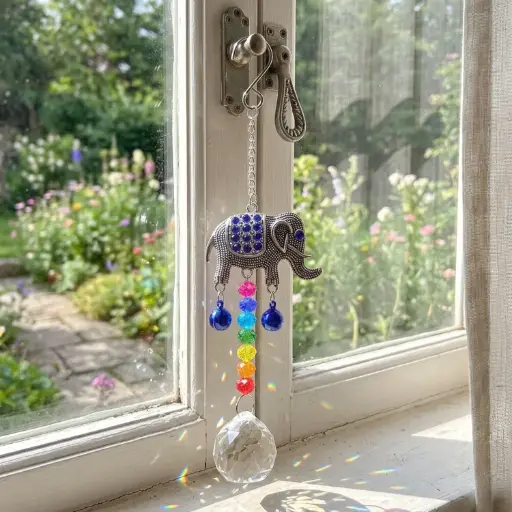 [ONC-005] Atrapasol - Elefante Chakras (22x6cm)