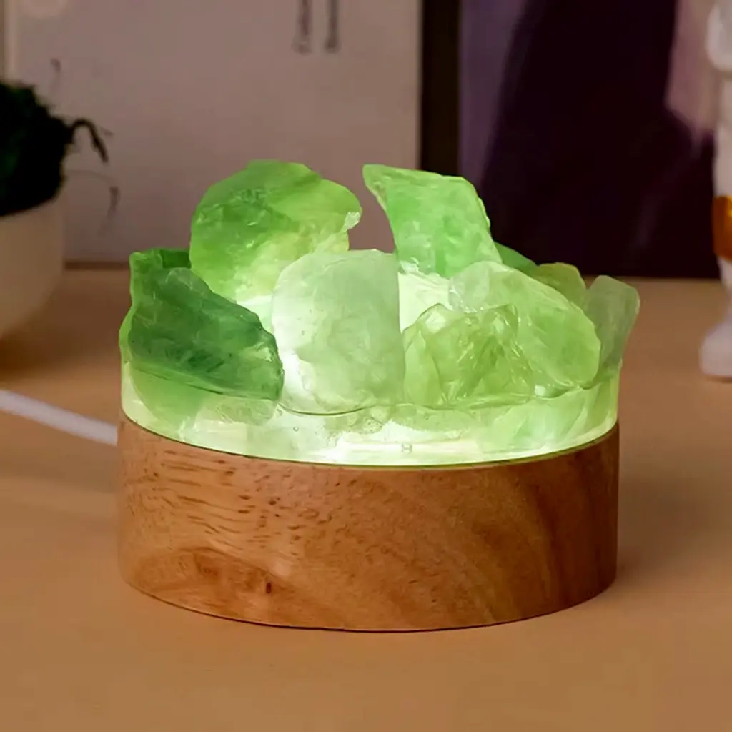 [IMP-222] Lampara de Fluorita Verde en Bruto (6cm)