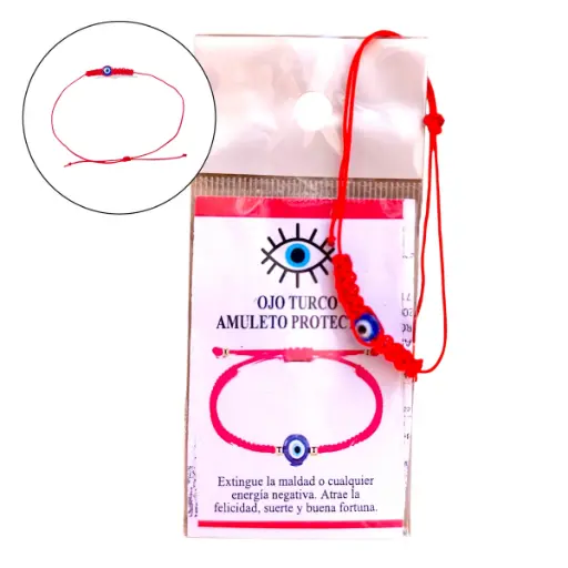 [ONC-074] PROMO X12 - Pulsera Roja Ojo Turco (Protección)