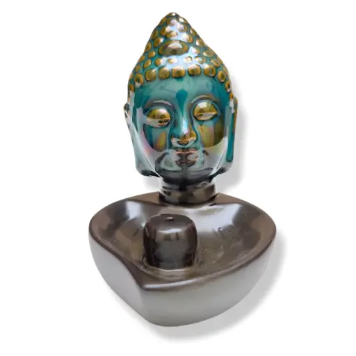 [ONC-098] Cascada de humo Cerámica Cabeza Buda (10x7cm)