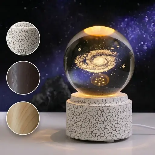 [IMP-260] Lamp. Esfera de Vidrio GIRATORIA - Galaxia (6cm)