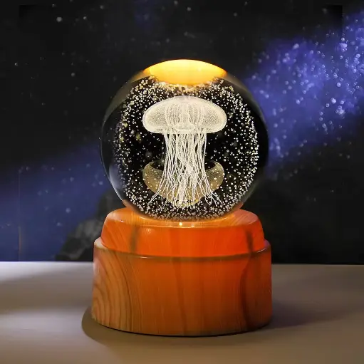 [IMP-262] Lamp. Esfera de Vidrio GIRATORIA - Medusa (6cm)