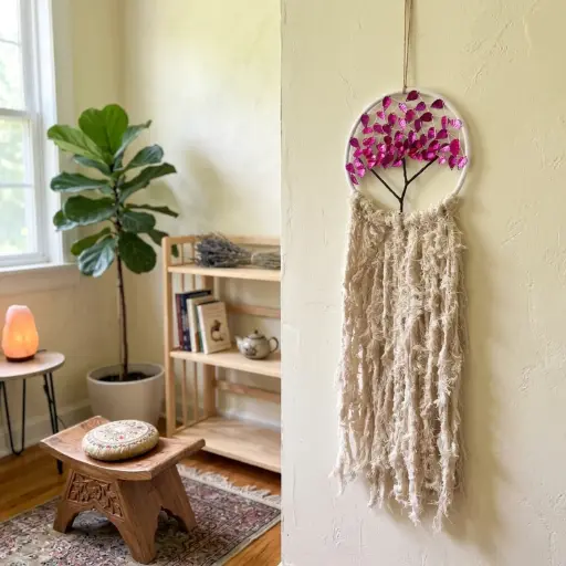 Atrapasueños - Arbol con Lentejuelas (Aro 20cm)
